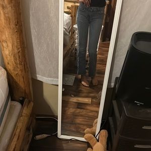 Washed faded jeans